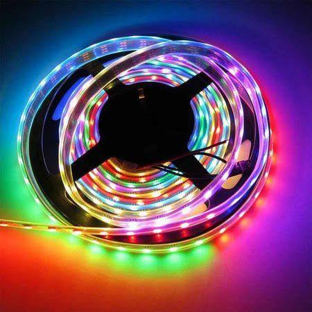 Imagem de KIT Fita LED 2811 RGB 358 Efeitos 30 LEDs Silicone IP67 Prova Dágua 12V Controle + Fonte