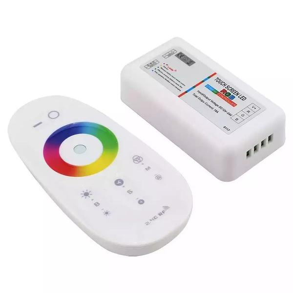 Imagem de KIT Fita LED COB RGB 18W/ Metro 810 LED IP20 12V 5 Metros Touch + Fonte