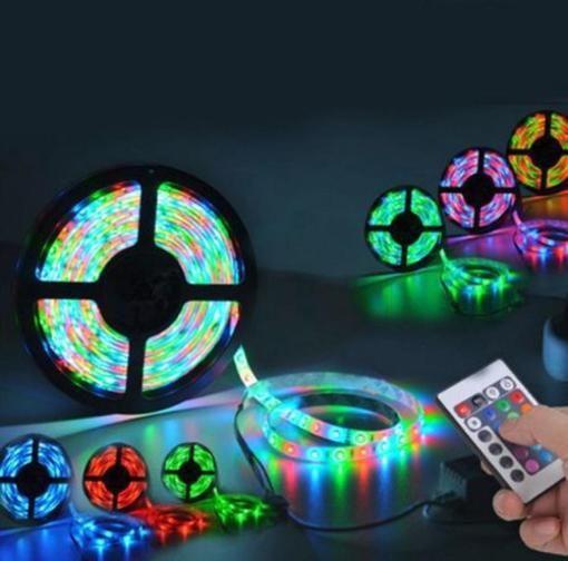 Imagem de Kit Fita Led Rgb 5M 3528 Ip65 C Fonte Controladora Controle