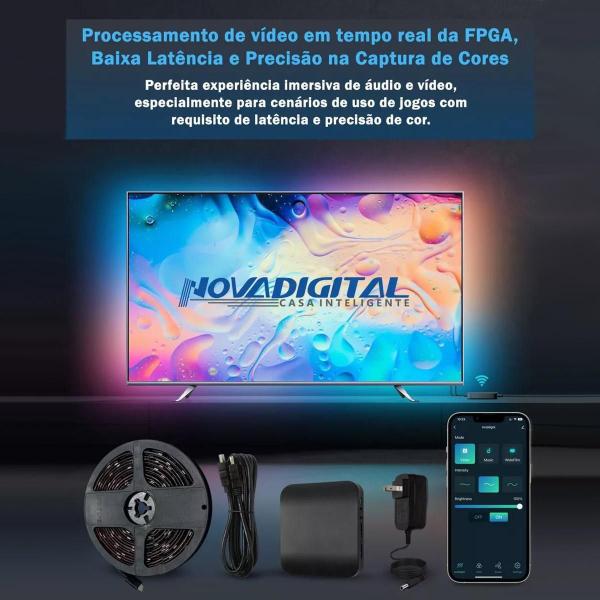 Imagem de Kit Fita Led Smart Sincroniza Luz Com Tv Pols - 40/50