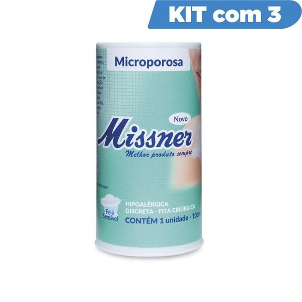 Imagem de Kit fita micropore 10x4,5 missner com 3 unidades