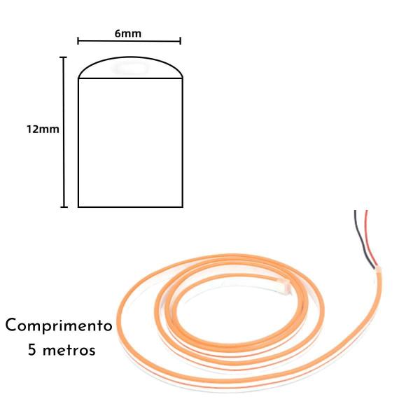 Imagem de Kit Fita Tira Flexível Led Neon 5M Corte 2,5Cm Cor Da Luz