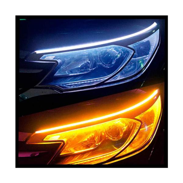 Imagem de Kit Fitas Led DRL Farol + Seta 12v 45cm Honda City 2015 2016 2017 2018