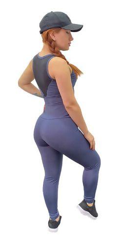 Imagem de Kit Fitness Top Com Bojo E Legging Cintura Alta Conjunto K03