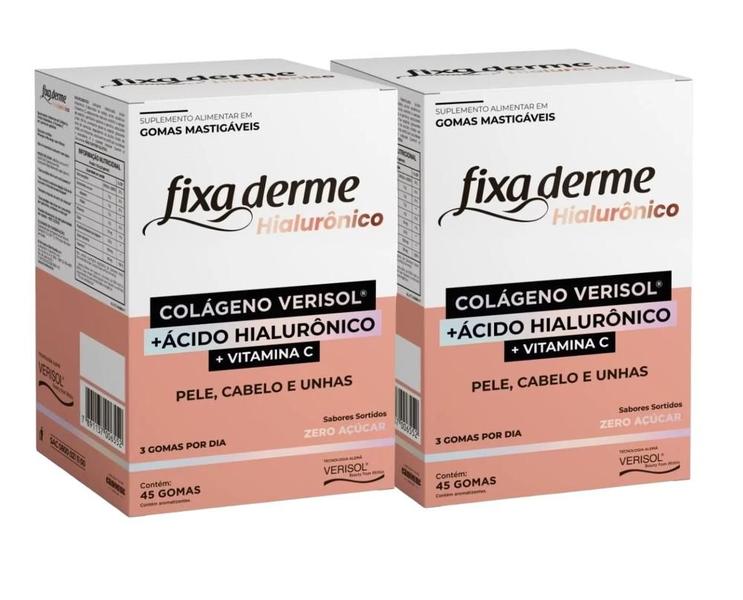 Imagem de Kit Fixa Derme Hialurônico Com 2 Caixas De 15 Sachês Cada