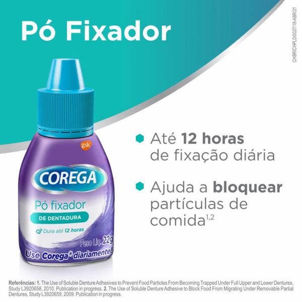 Imagem de Kit Fixador de Dentadura Corega Pó 22g Leve 3 Pague 2