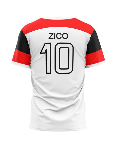 Imagem de Kit Flamengo Casal Retro Zico Branco Oficial