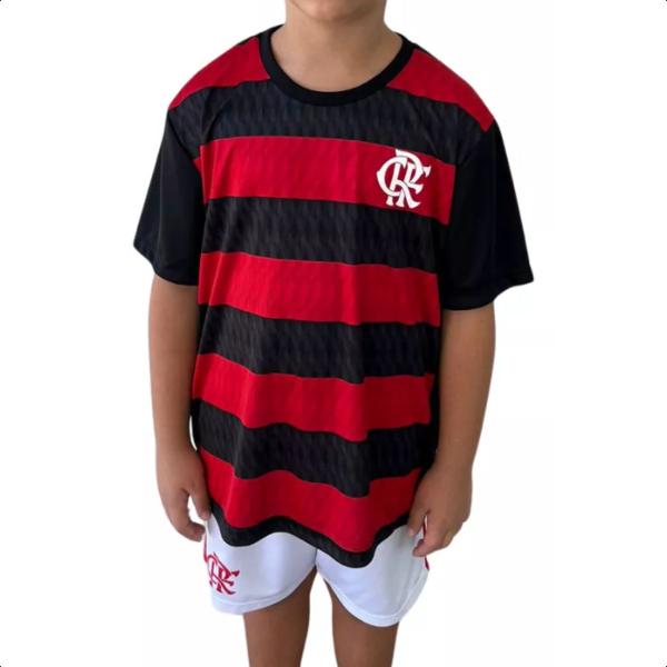 Imagem de Kit Flamengo Mini Craque Infantil Preto E Vermelho