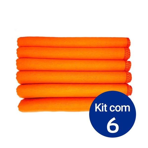 Imagem de Kit Flanela com 6 Laranja 38x58 cm