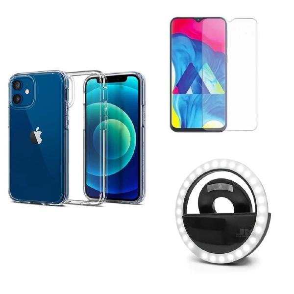 Kit Flash Selfie ÍPhone 12 Mini + Capa + Pelicula De Vidro 3D - Apple