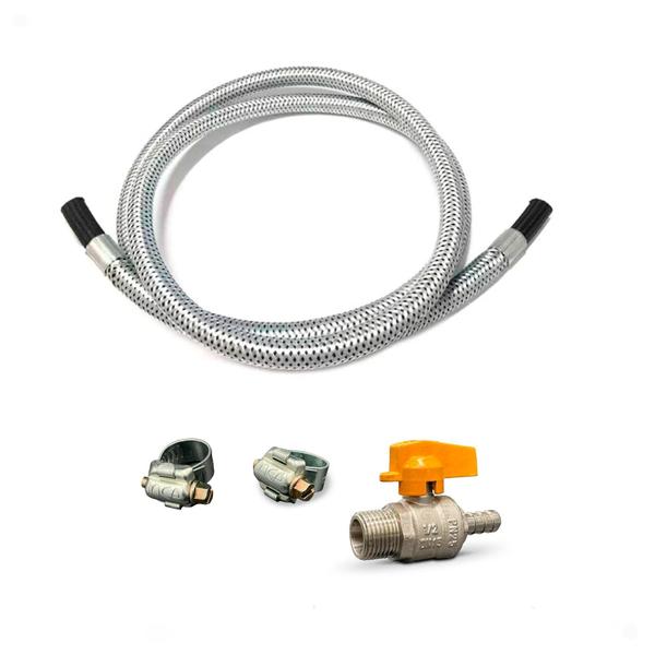 Kit flexivel nitrilico 0,80 mts+valv.+2 abraçadeiras Imagem de Kit flexivel nitrilico 0,80 mts+valv.+2 abraçadeiras