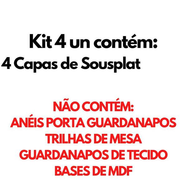 Imagem de Kit floral azul jogo americano lacinho suplat de 4 pçs