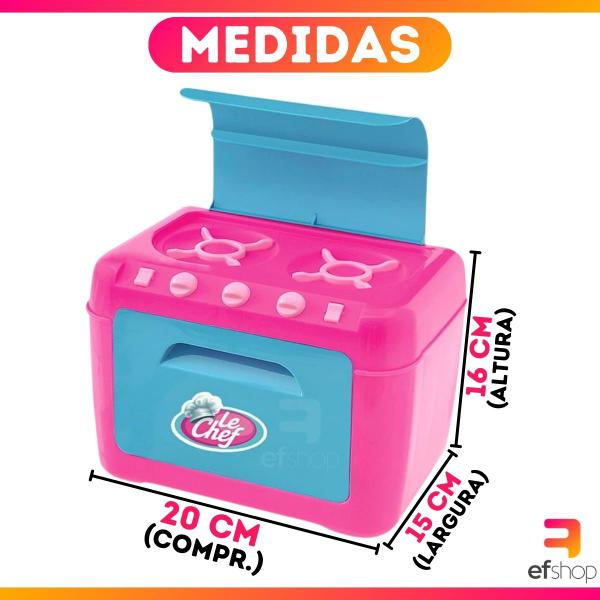 Imagem de Kit Fogão Com Acessórios Le Chef Menina - Usual Brinquedos