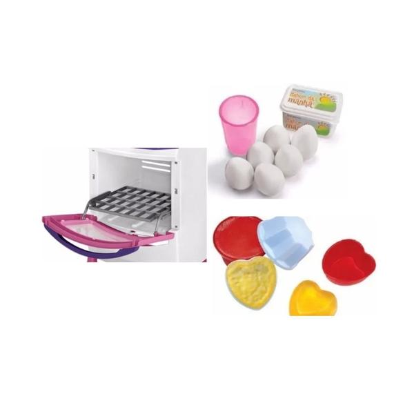 Imagem de Kit Fogao Master Chef + Geladeira Super Sai Agua Magic Toys