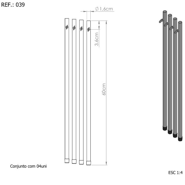 Imagem de Kit Fogareiro 2 Em 1 35cm Zincado 029 E Cano De Emenda 039