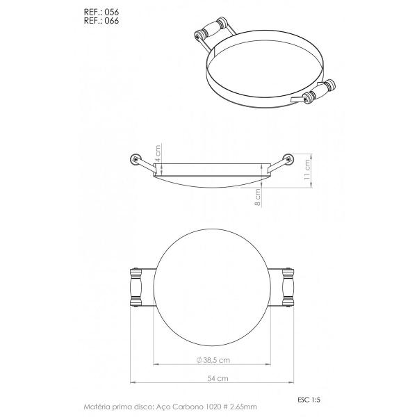 Imagem de Kit Fogareiro 60cm 110.4 Disco Arado 38,5cm 056 Papaléguas