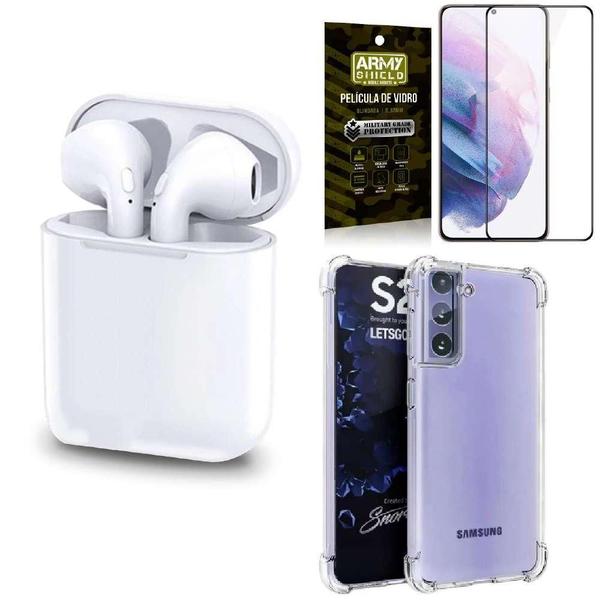 Imagem de Kit Fone Sem Fio Tws Gold S21 Plus + Película Vidro 3D