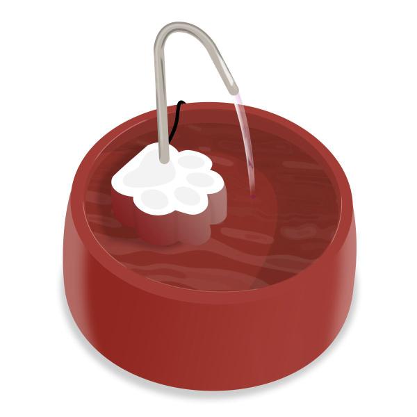 Imagem de Kit Fonte Bebedouro Petlon Baby - Vermelho 220V