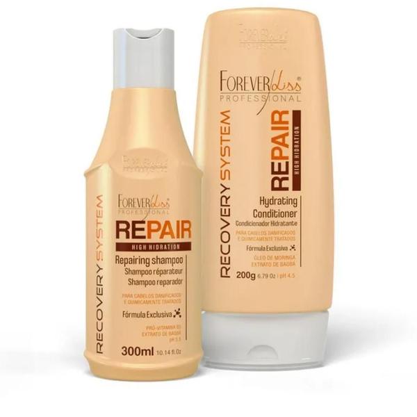 Imagem de Kit Force Repair Shampoo e Condicionador Forever Liss Original!