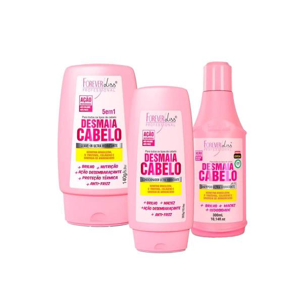 Imagem de Kit Forever Liss Shampoo Condicionador Leave-In Desmaia