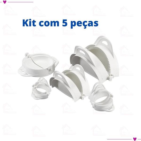 Imagem de Kit Forma Pastel Risole 5 Tamanhos Corta Fecha E Molde