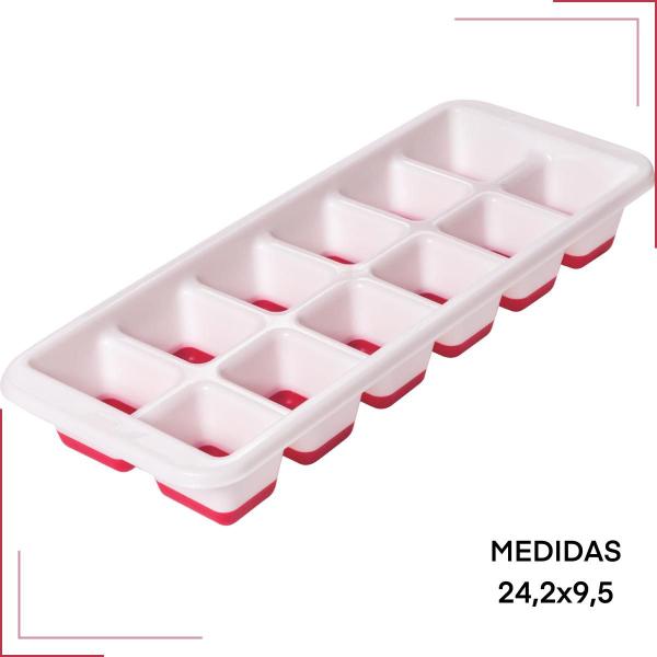 Imagem de Kit Formas de Gelo com Fundo de SIlicone 12 cubos 2 Formas