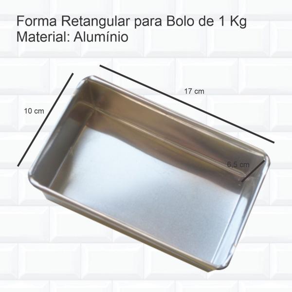 Imagem de Kit Formas Para Bolo De 1kg Redonda Quadrada Retangular