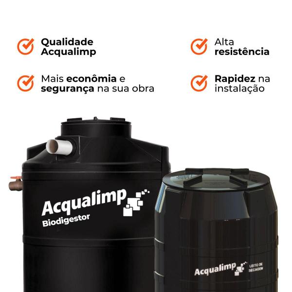 Imagem de Kit Fossa Séptica Biodigestor 1.500L/dia e Leito de Secagem Acqualimp