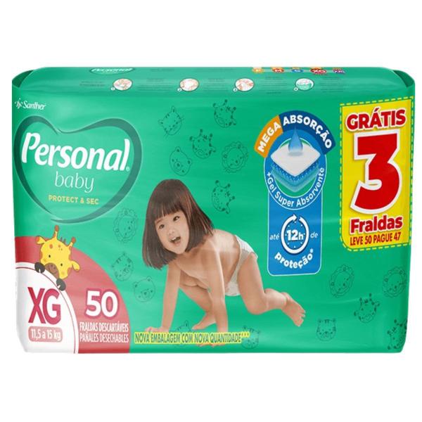 Imagem de Kit Fralda Descartável Infantil Personal Baby XG-200 unidades