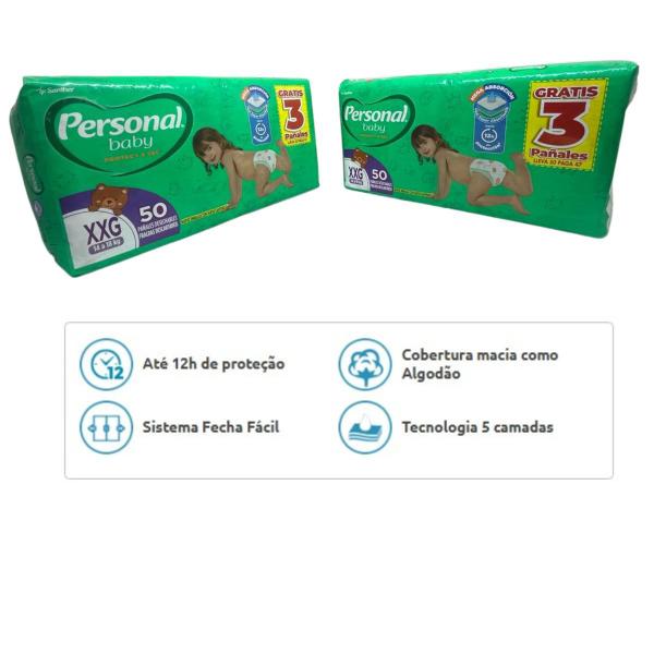 Imagem de Kit Fralda Descartável Infantil Personal Baby XXG-200 unidades