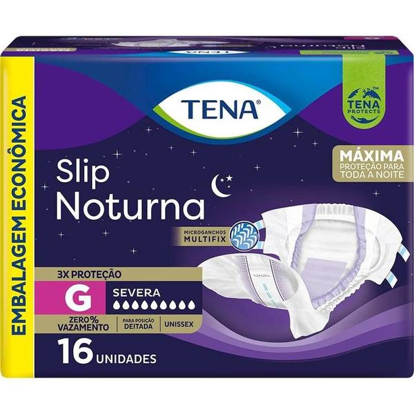 Imagem de Kit Fralda Geriátrica Tena Dermacare Slip Ultra G com 16 unidades + Fralda Geriátrica Tena Slip Noturna G 16 Unidades