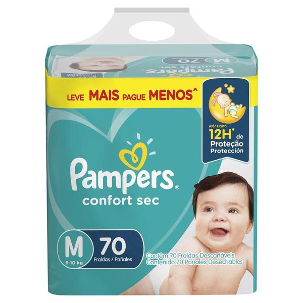 Imagem de Kit Fralda Pampers Confort Sec Super Tamanho M 140 unidades