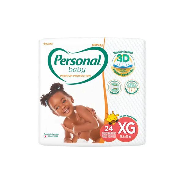 Imagem de Kit Fralda Personal Baby Mega Premium Protection  - Tam XG - 48 fraldas - ATACADO BARATO