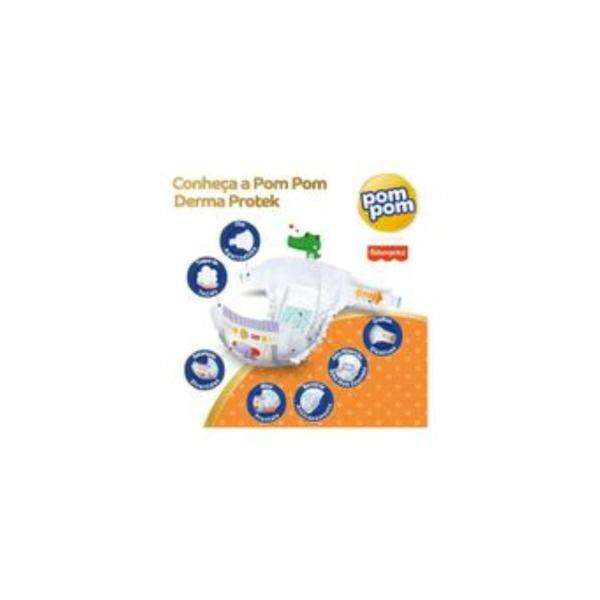 Imagem de Kit Fralda Pompom Derma Protek Jumbo  Fisher-Price - Tam P (3 a 6kg) - Kit com 90 fraldas