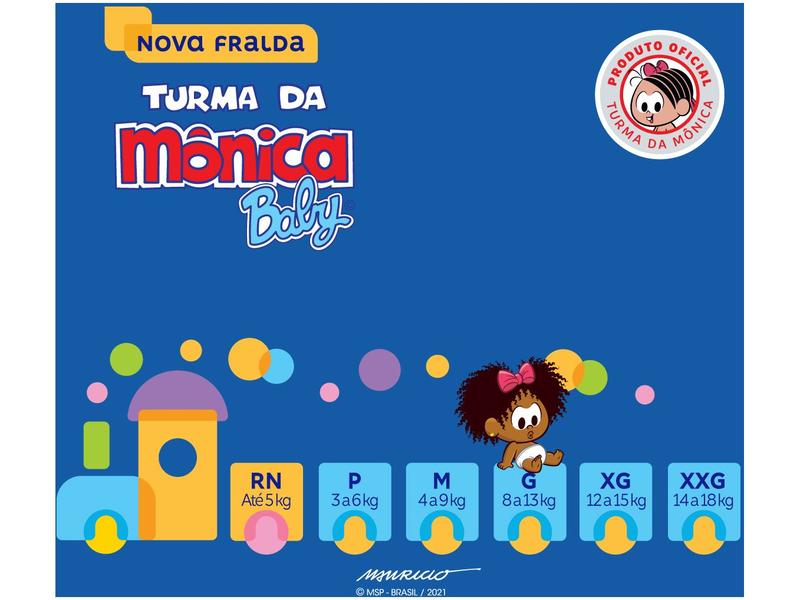 Imagem de Kit Fralda Turma da Mônica Baby Tam. RN até 4,5kg