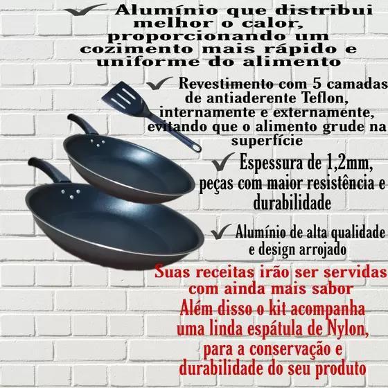 Kit Frigideiras 2 Peças Tamanho 26cm E 22cm Antiaderente - Marcolar Imagem de Kit Frigideiras 2 Peças Tamanho 26cm E 22cm Antiaderente