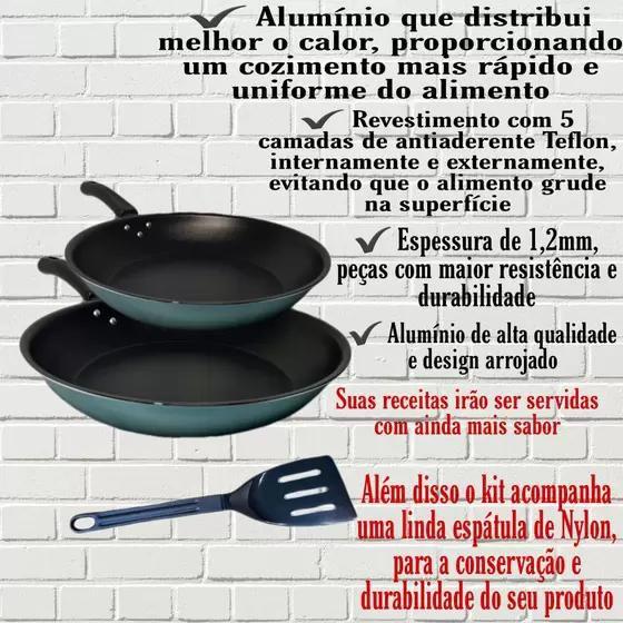 Kit Frigideiras 2 Peças Tamanho 26cm E 22cm Antiaderente - Marcolar Imagem de Kit Frigideiras 2 Peças Tamanho 26cm E 22cm Antiaderente