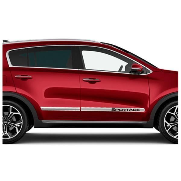 Imagem de Kit Friso Cromado Lateral Personalizado Largo Sportage 2011 a 2023 4 Portas