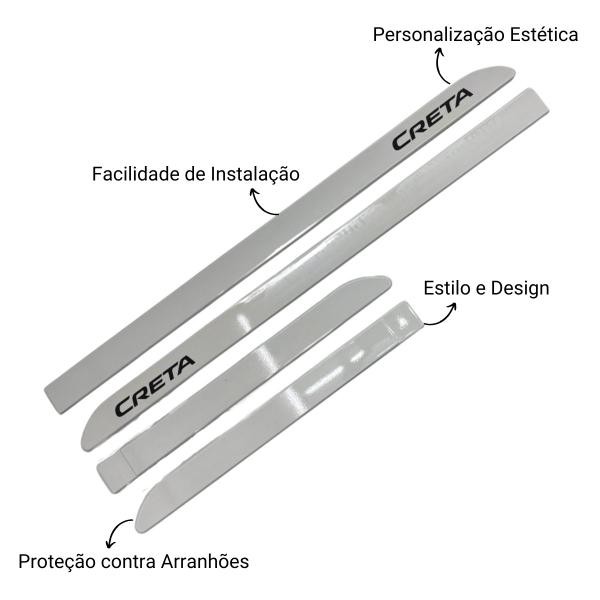 Kit Friso Lateral Hyundai Creta Branco Polar - FRISART Imagem de Kit Friso Lateral Hyundai Creta Branco Polar