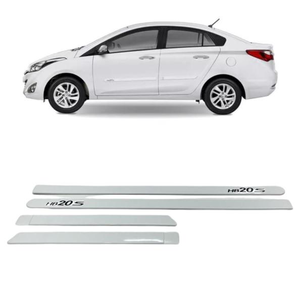 Imagem de Kit Friso Lateral Hyundai HB20S Branco Polar (Pintado)