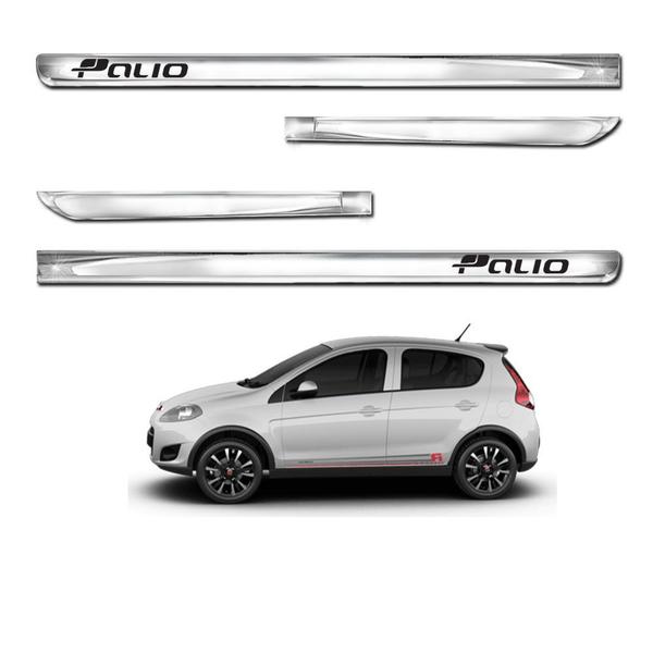 Imagem de Kit Friso Lateral Personalizado Modelo X-Treme Cor Cromado Palio G5 2012 a 2020 4 Portas