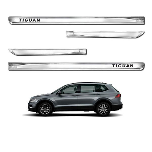 Imagem de Kit Friso Lateral Personalizado Modelo X-Treme Cor Cromado Tiguan 2009 a 2021 4 Portas