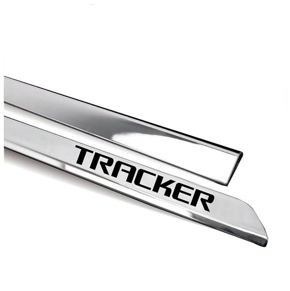 Kit Friso Lateral Personalizado Slim Cromado Tracker 2012 a 2023 4 Portas - SHEKPARTS Imagem de Kit Friso Lateral Personalizado Slim Cromado Tracker 2012 a 2023 4 Portas