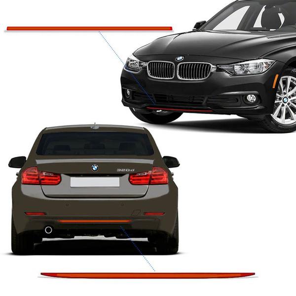 Imagem de Kit Frisos Para-Choque Bmw 320 328 2014/2015 Vermelho Refletivo