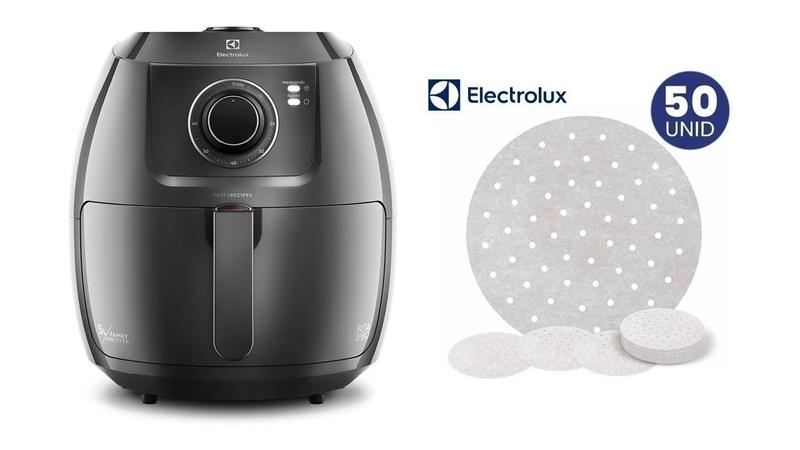 Imagem de Kit Fritadeira Grafite Airfryer 5L + Protetor 50 Unidades