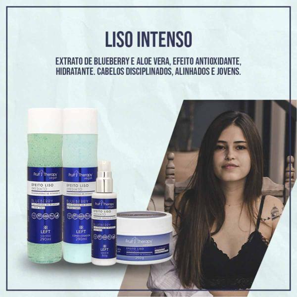 Imagem de Kit Fruit Therapy Shampoo e Condicionador Efeito Liso Imediato Blueberry Left