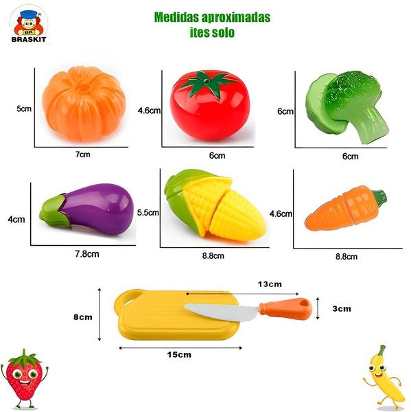 Kit Fruta E Legumes Quitandinha Com 8 Itens 9006 - Braskit Imagem de Kit Fruta E Legumes Quitandinha Com 8 Itens 9006 - Braskit