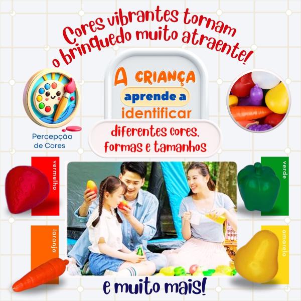 Imagem de Kit Frutas Frutinhas Legumes Brinquedo Comidinhas 27pçs