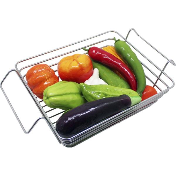 Kit Fruteira Inoxidável Hortaliças Artificiais 12pçs Isopor - Genérico Imagem de Kit Fruteira Inoxidável Hortaliças Artificiais 12pçs Isopor