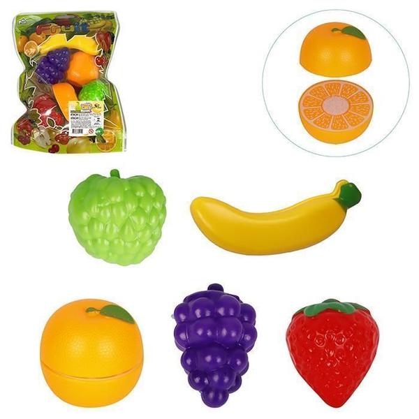 Imagem de Kit Frutinhas Crec Crec - 5 Frutas De Cortar Brinquedo